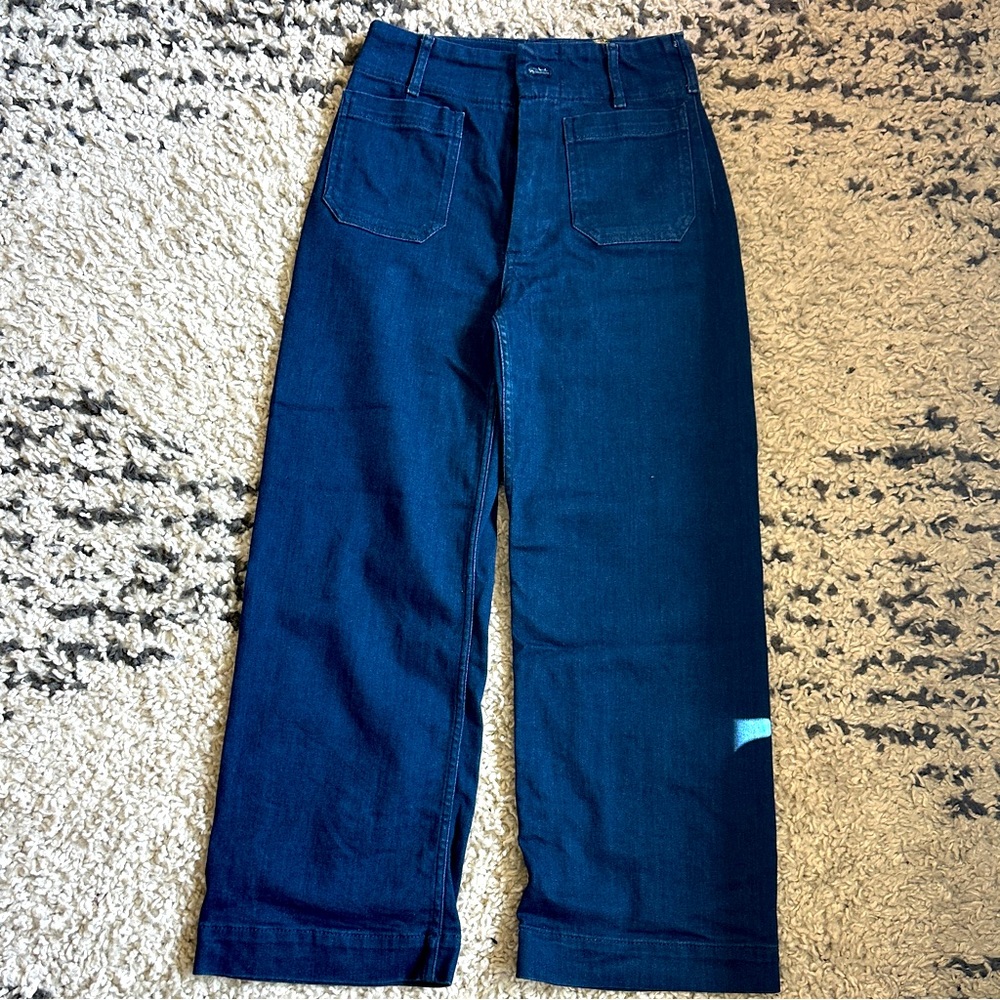 Maeve Colette in dark wash denim